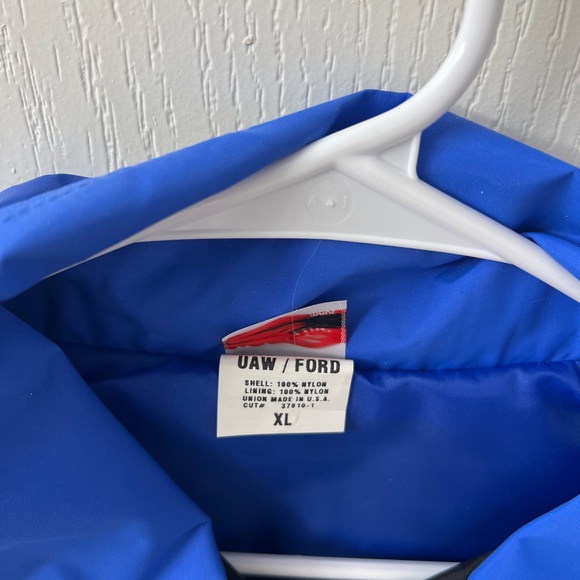 Union Line Ford UAW Partners In Quality Jacket Men's XL Black Blue Rare - Picture 6 of 7